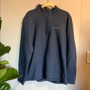 Mens Blue Columbia Pullover - Large